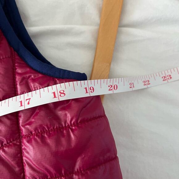 Vineyard Vines Marron & Blue Shiny Mountain Weekend Quilted Puffer Vest Small - Picture 5 of 9